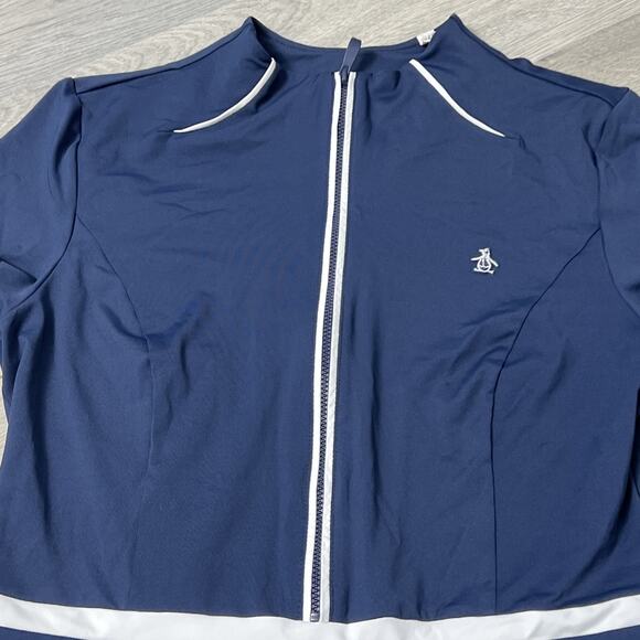 an original penguin women's veronica golf dress in navy with white piping small - Picture 4 of 6